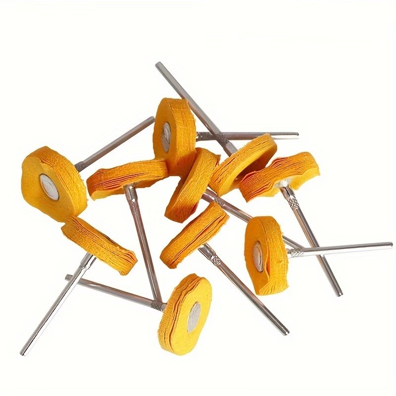 Jewelry With Watches - 8 stuks 3 mm geel polijstdoekwiel,