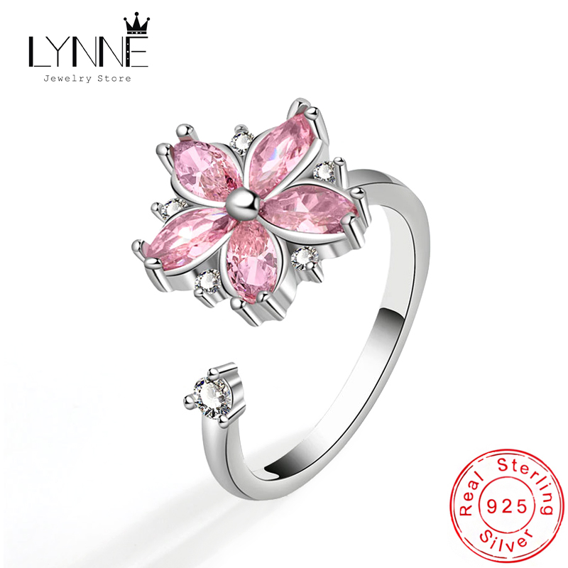Statement Cocktail Ring - Nieuwe Elegante Prachtige Draaibare Roze Sakura
