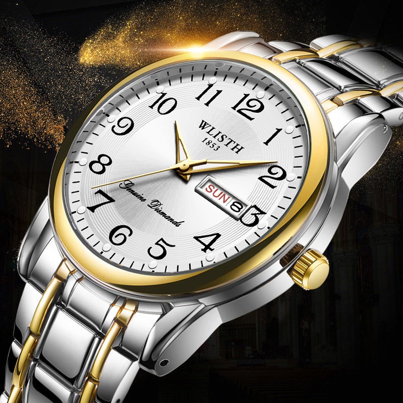 Jewelry Style Watches - Luxe heren quartz horloge digitaal polshorloge