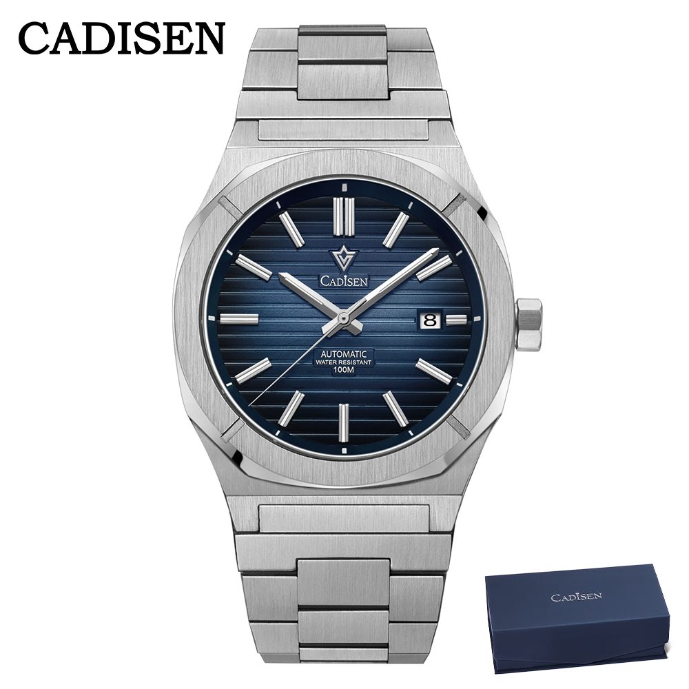 Mens Mechanical Watch - CADISEN 2026 Duikhorloge Saffier MIYOTA 8215