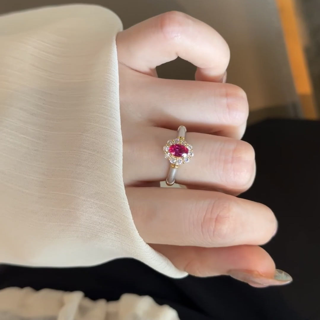 Statement Cocktail Ring - S925 sterling zilveren ring licht luxe