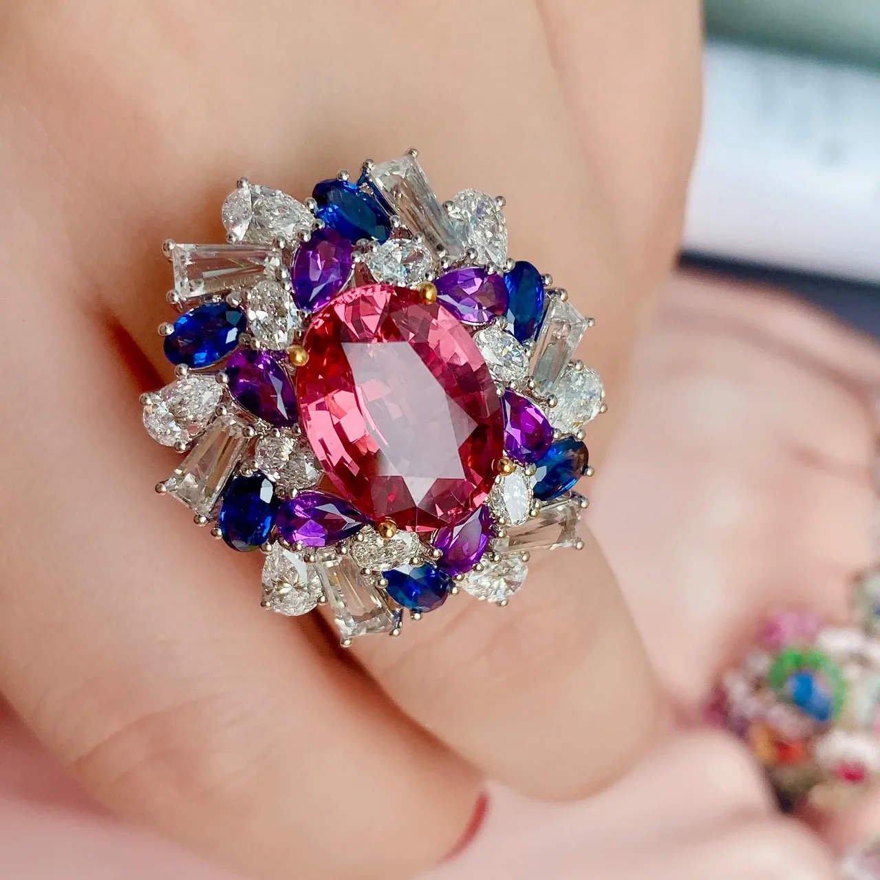 Luxe Echte Massief Zilveren Tr - Statement Cocktail Ring recensie en prijs