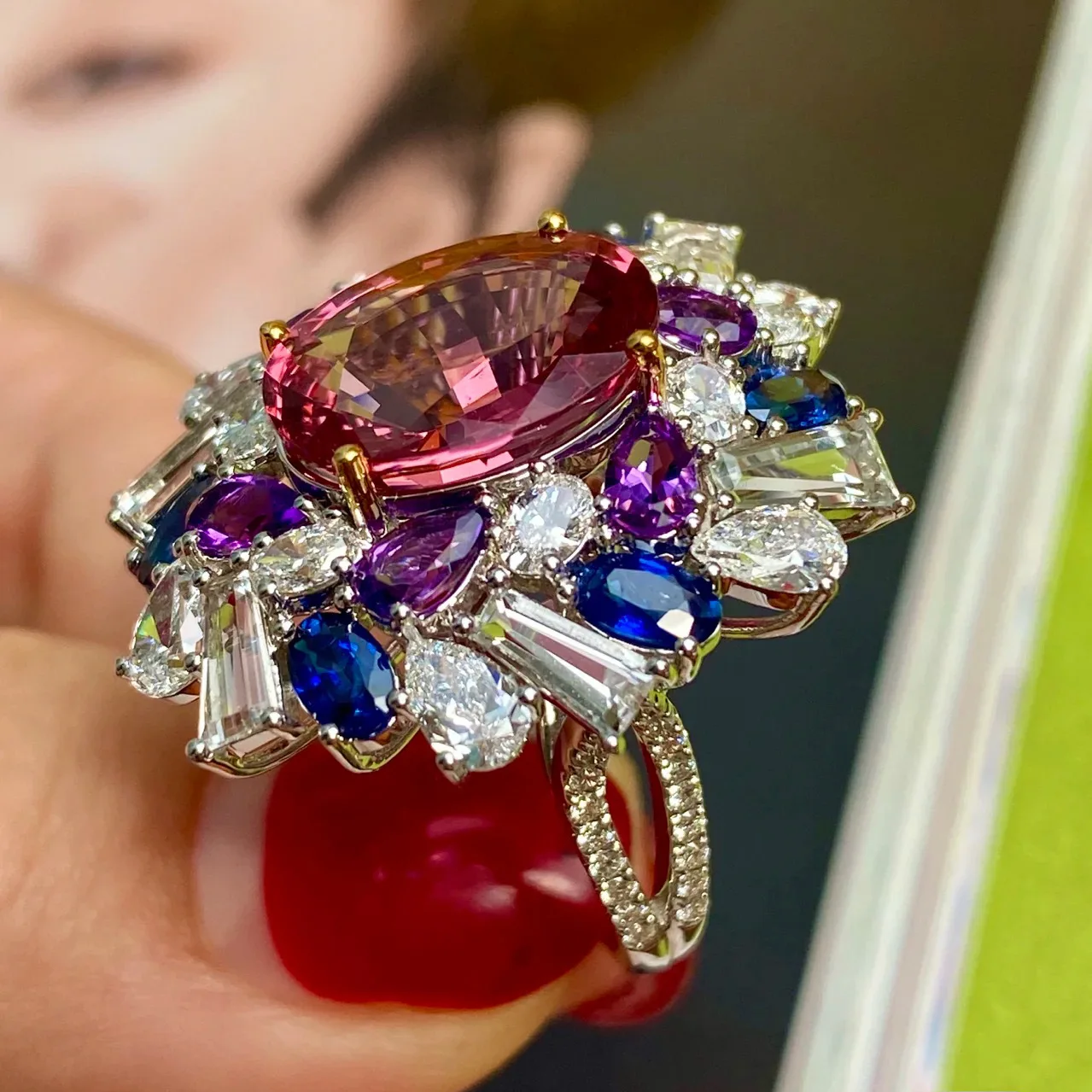 Luxe Echte Massief Zilveren Tr - Statement Cocktail Ring recensie en prijs