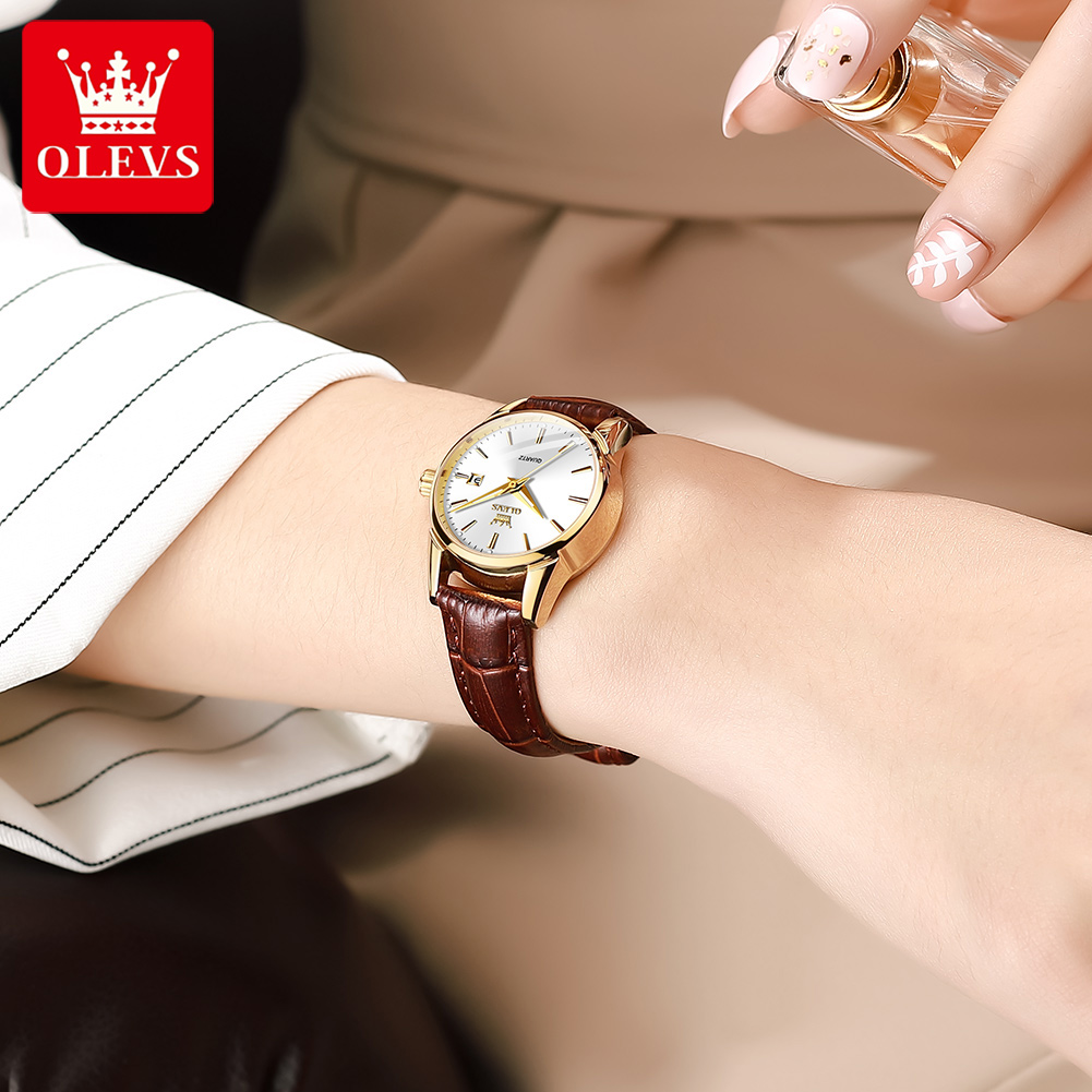 OLEVS horloge 6898 dameshorlog - Leather Bracelet recensie en prijs