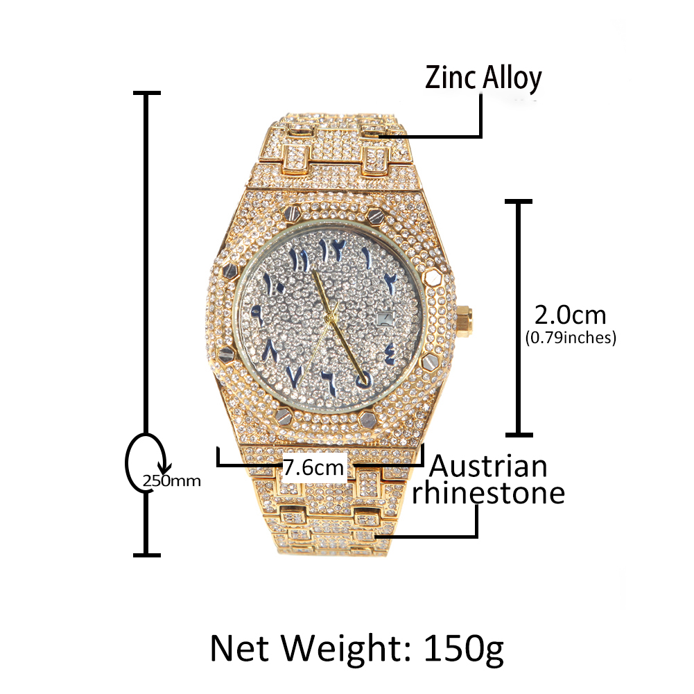 De Bling Koning Arabische Cijf - King'S Jewelry Watches recensie en prijs