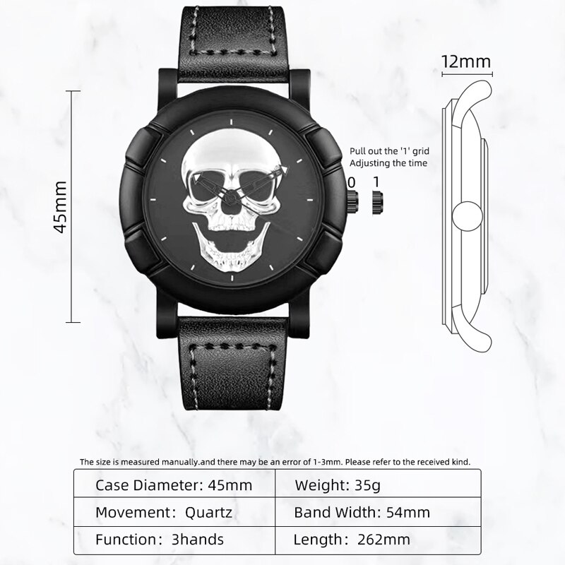 3 Stuks Set Mode Heren Schedel - Jewelry With Watches recensie en prijs