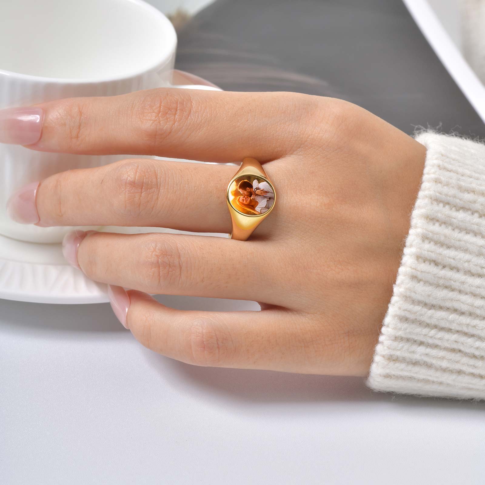 Aangepaste foto zegelring voor - Statement Cocktail Ring recensie en prijs