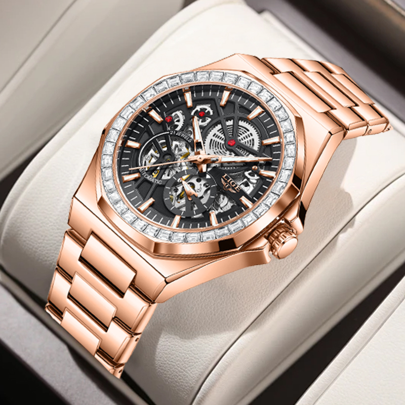 LIGE Origineel ontwerp mechani - Mens Mechanical Watch recensie en prijs