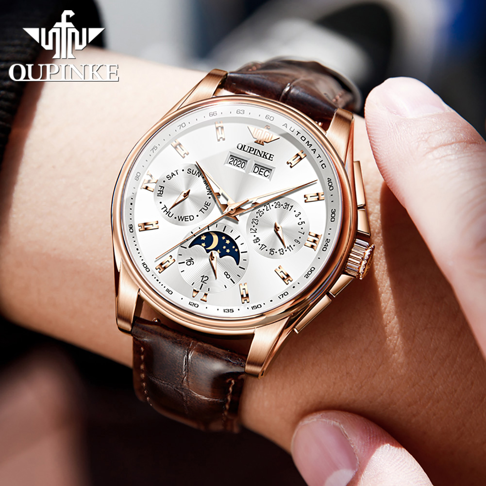 OUPINKE herenhorloges casual t - Mens Mechanical Watch recensie en prijs