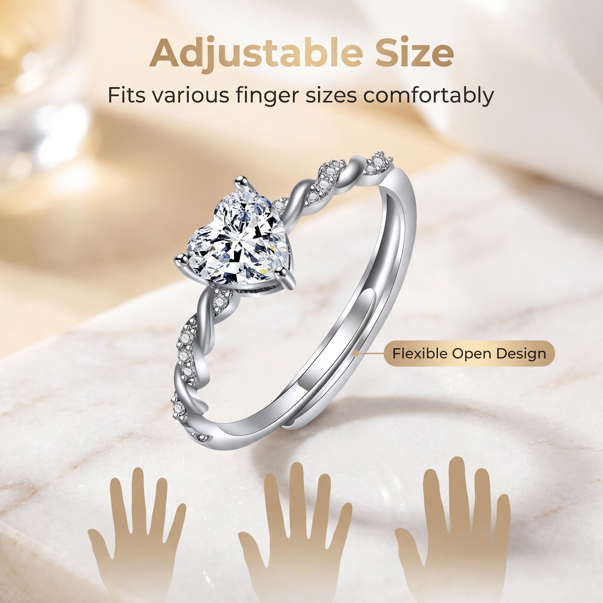925 Sterling Zilveren Ring Kla - Statement Cocktail Ring recensie en prijs