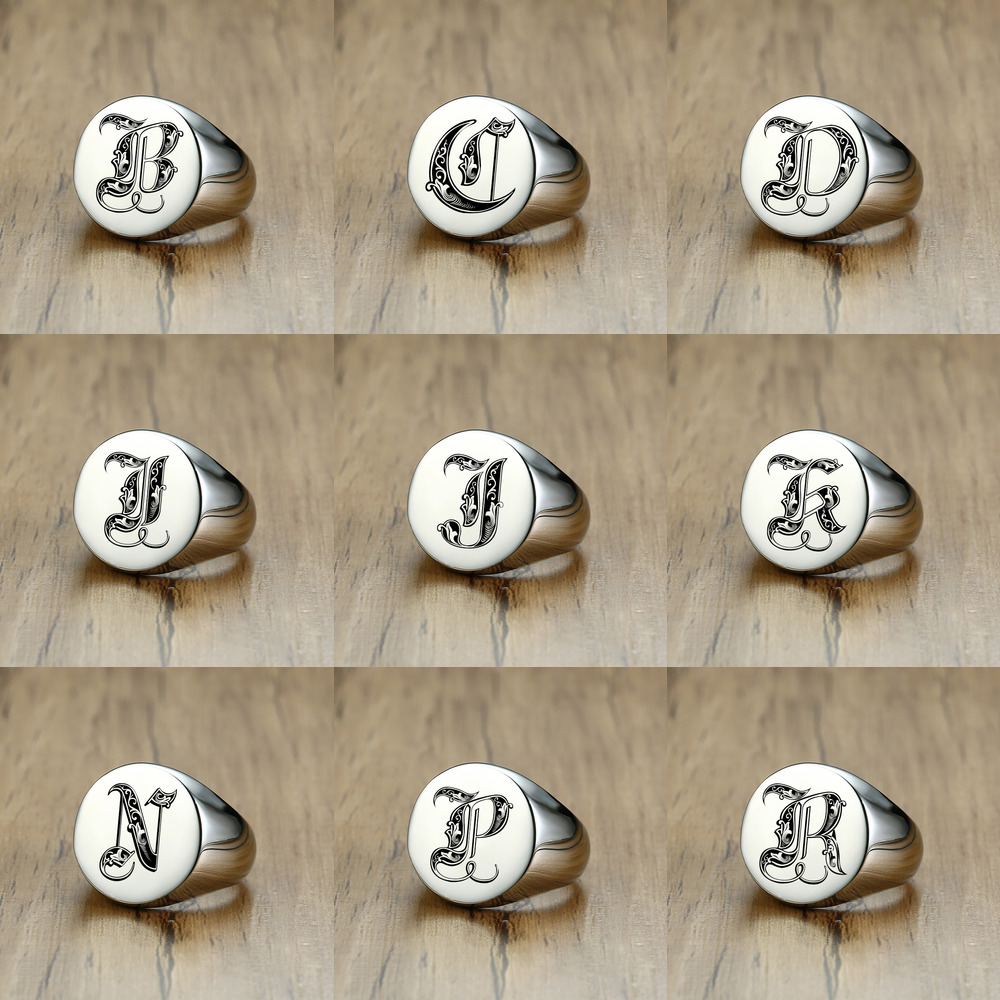 Vnox Stijlvolle Patroon Letter - Statement Cocktail Ring recensie en prijs